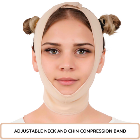 Neck and Chin Compression Garment - Beige