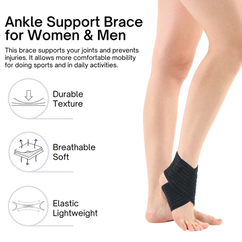 Ankle Strap (Eight Bandage) - Black