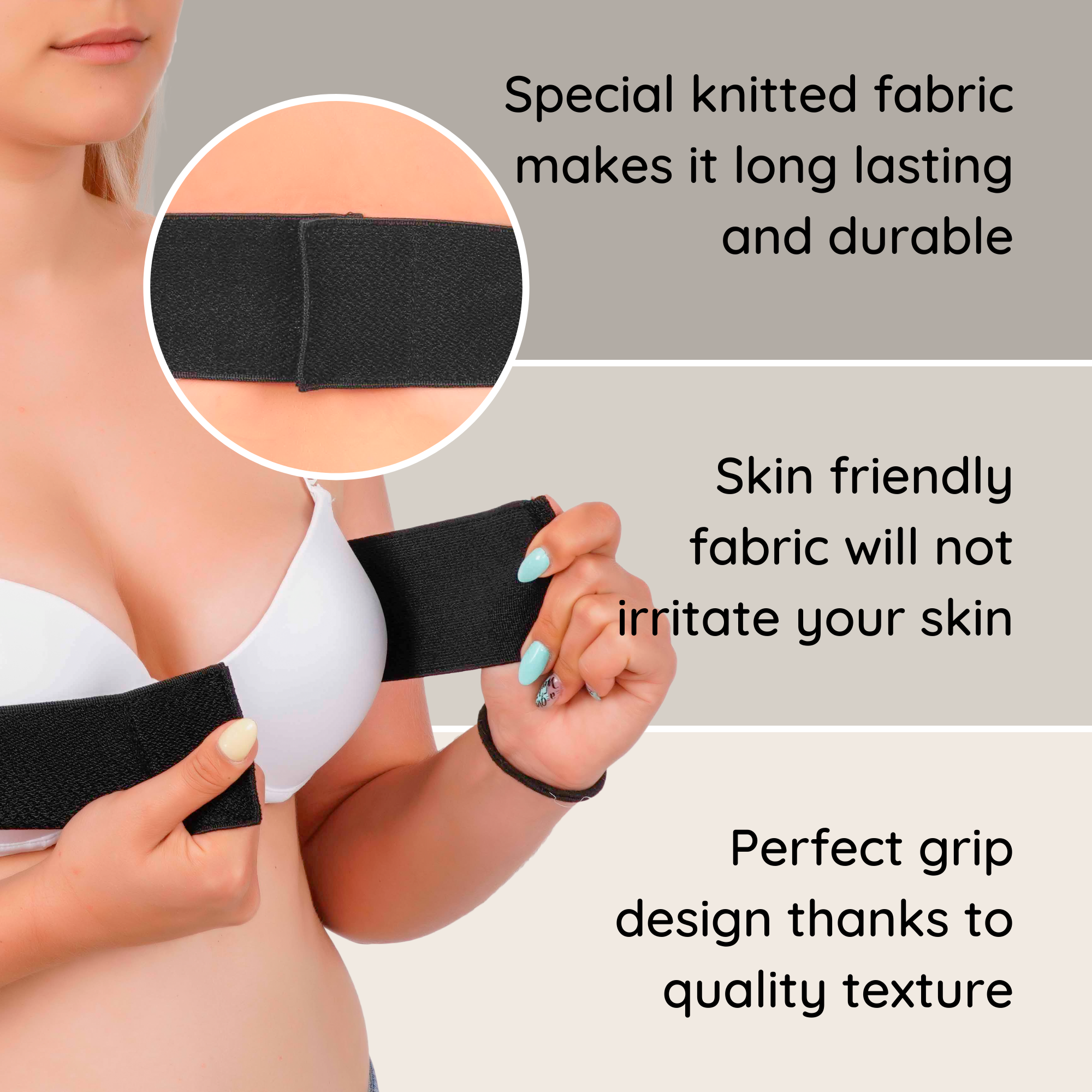 Breast Implant Stabilizer Band - Black